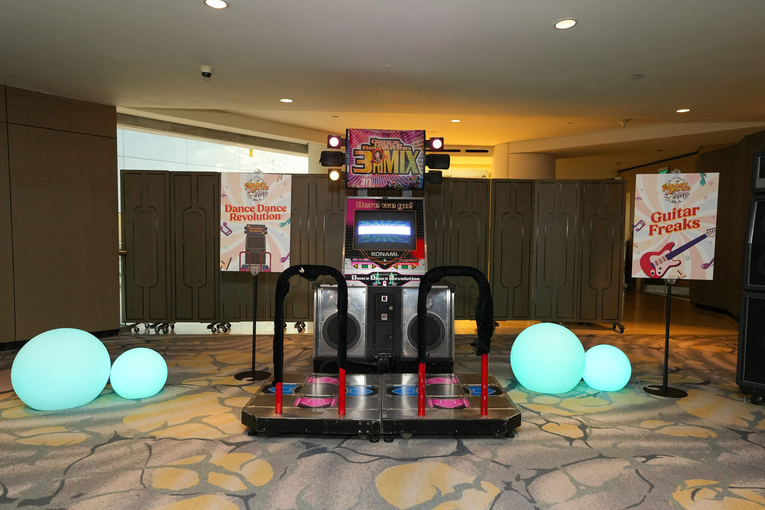 Corporate event setup by Get Out Events Singapore - dinner and dance entertainment zone