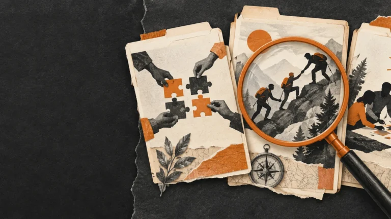 Collage of provider folders showing different team activities.